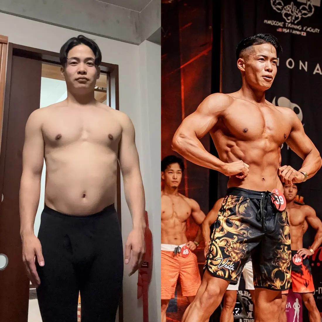 コーチング前後の全身の比較写真（1）
